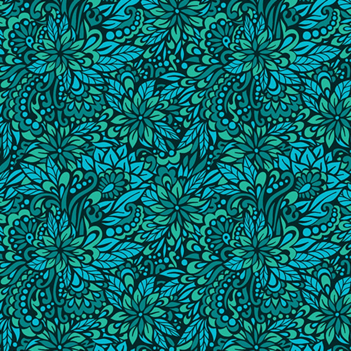 Gratitude and Grace Fabric Collection - Peaceful Garden Teal