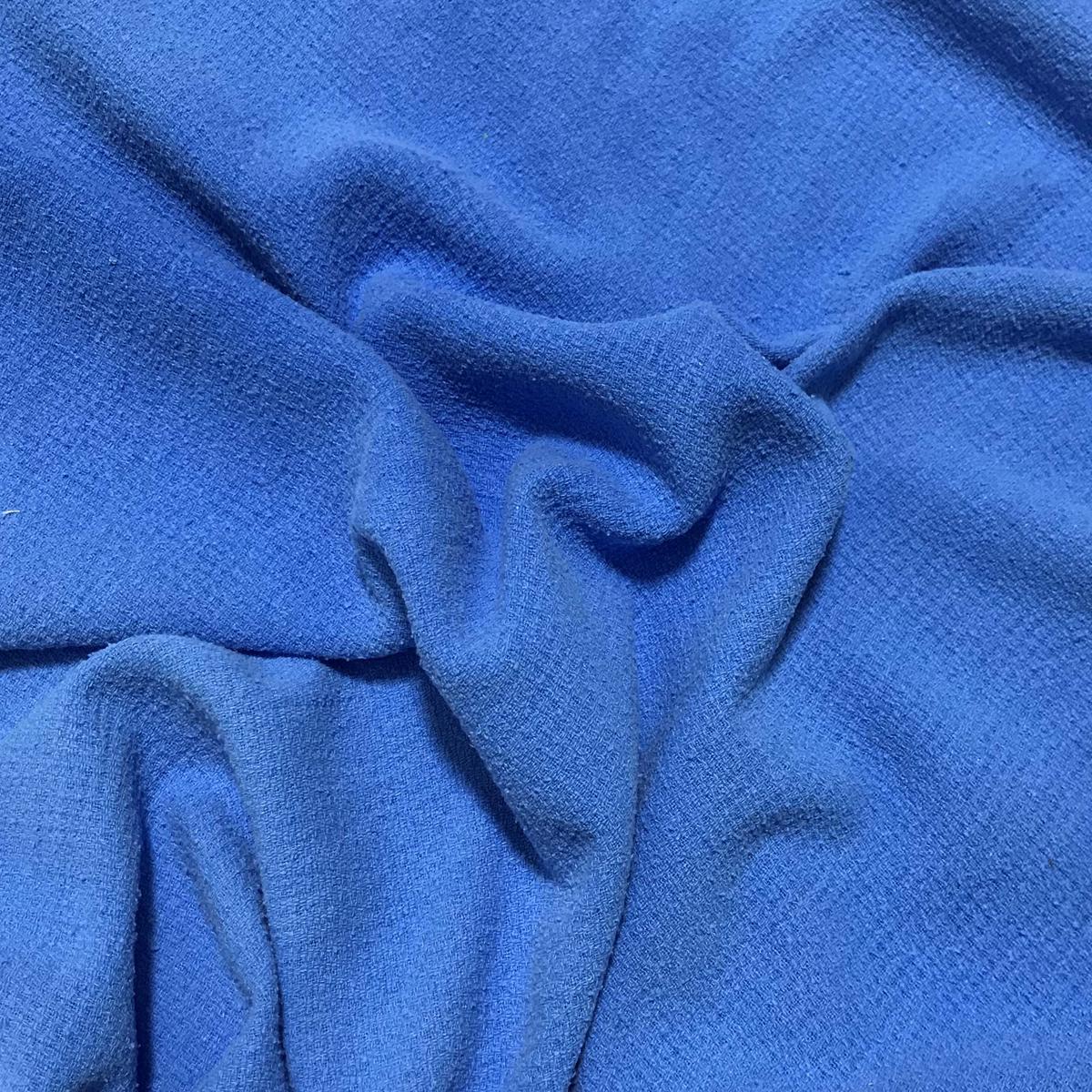 Cornflower Blue - Hand Dyed Squares Weave Silk Noil - 1/4 Yard by 45"