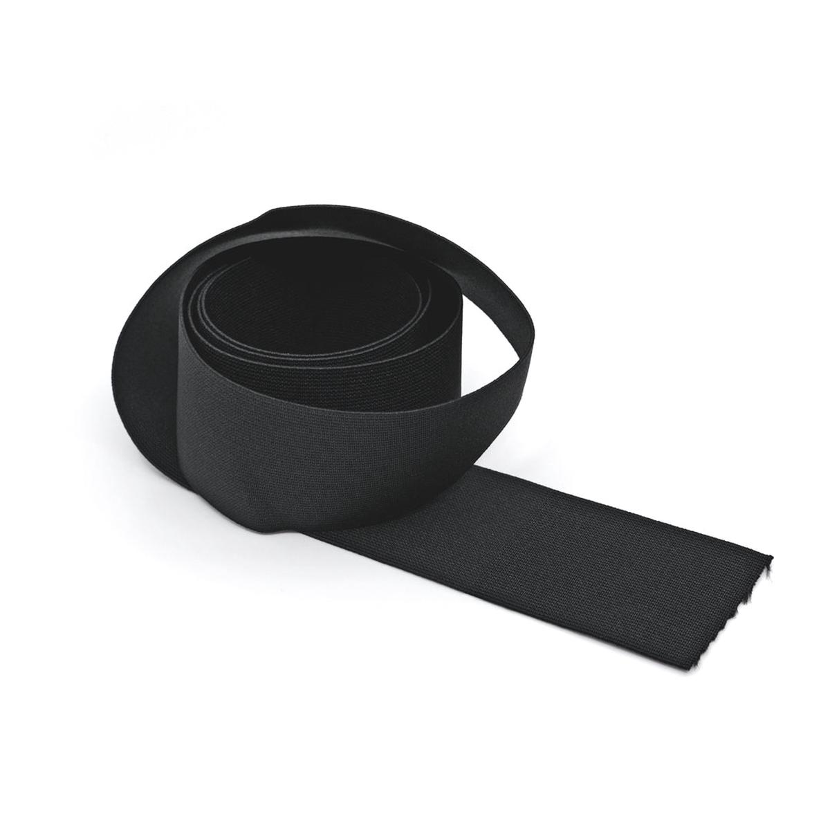 1" (38mm) Woven Elastic - Black - 1 meter