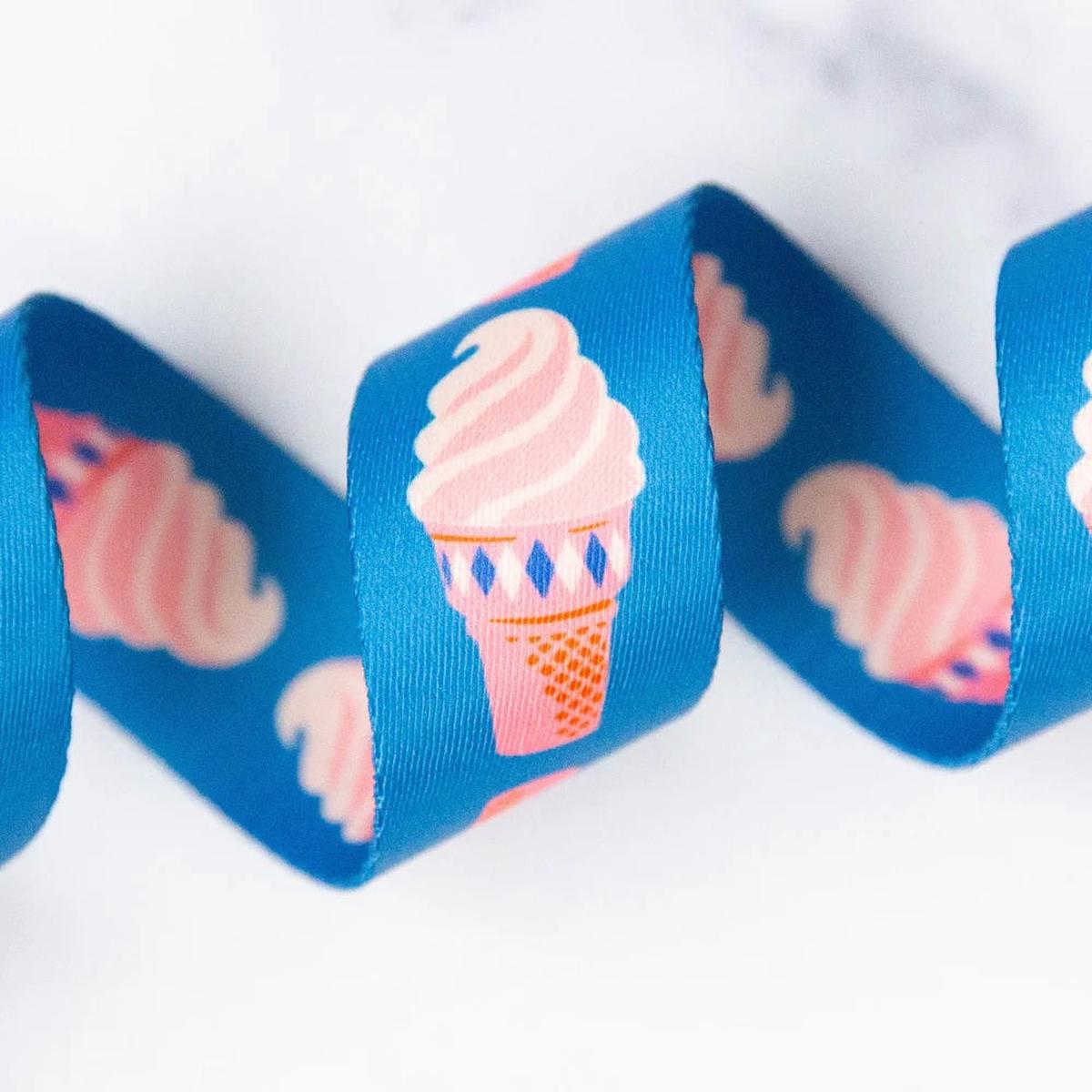 1 1/2" Webbing | Ruby Star Society | Ice Cream - Bright Blue