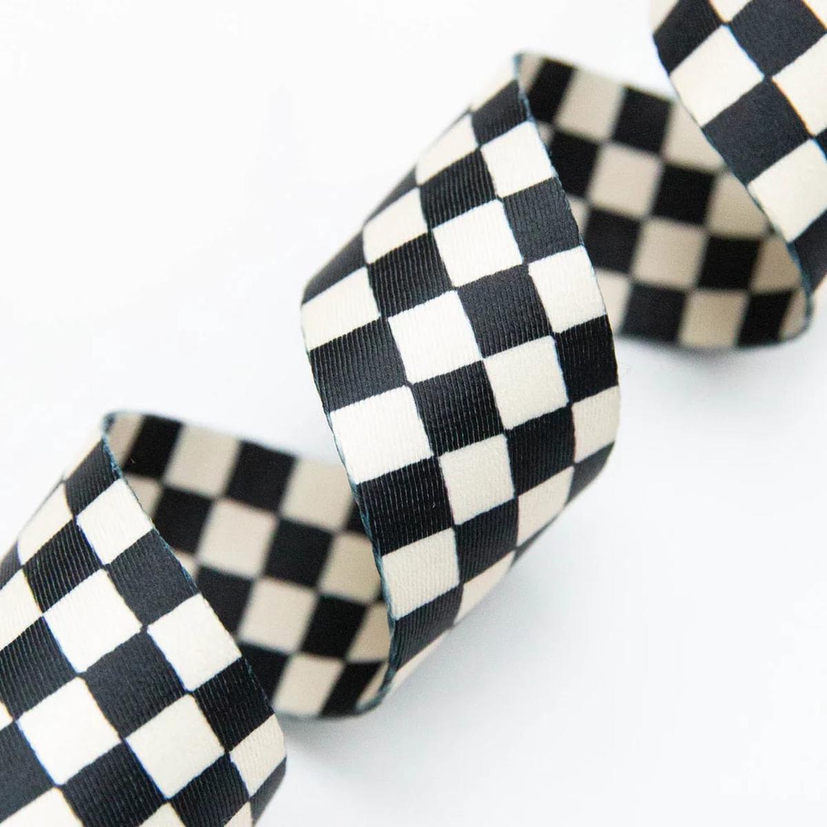 1 1/2" Webbing | Ruby Star Society | Checker - Black & Natural