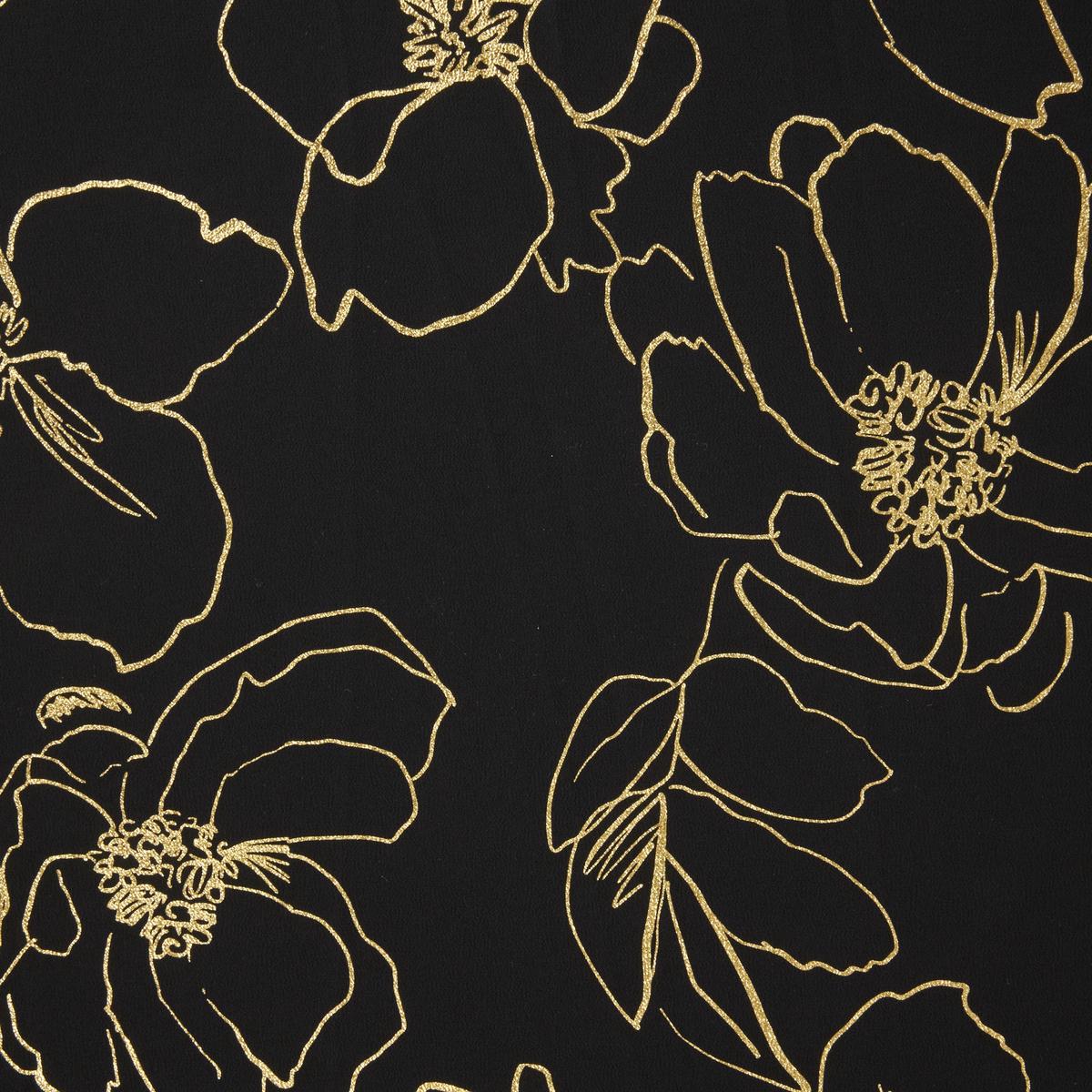 ABSTRACT FLORAL FOIL CREPE CHIFFON | 26633-FOIL